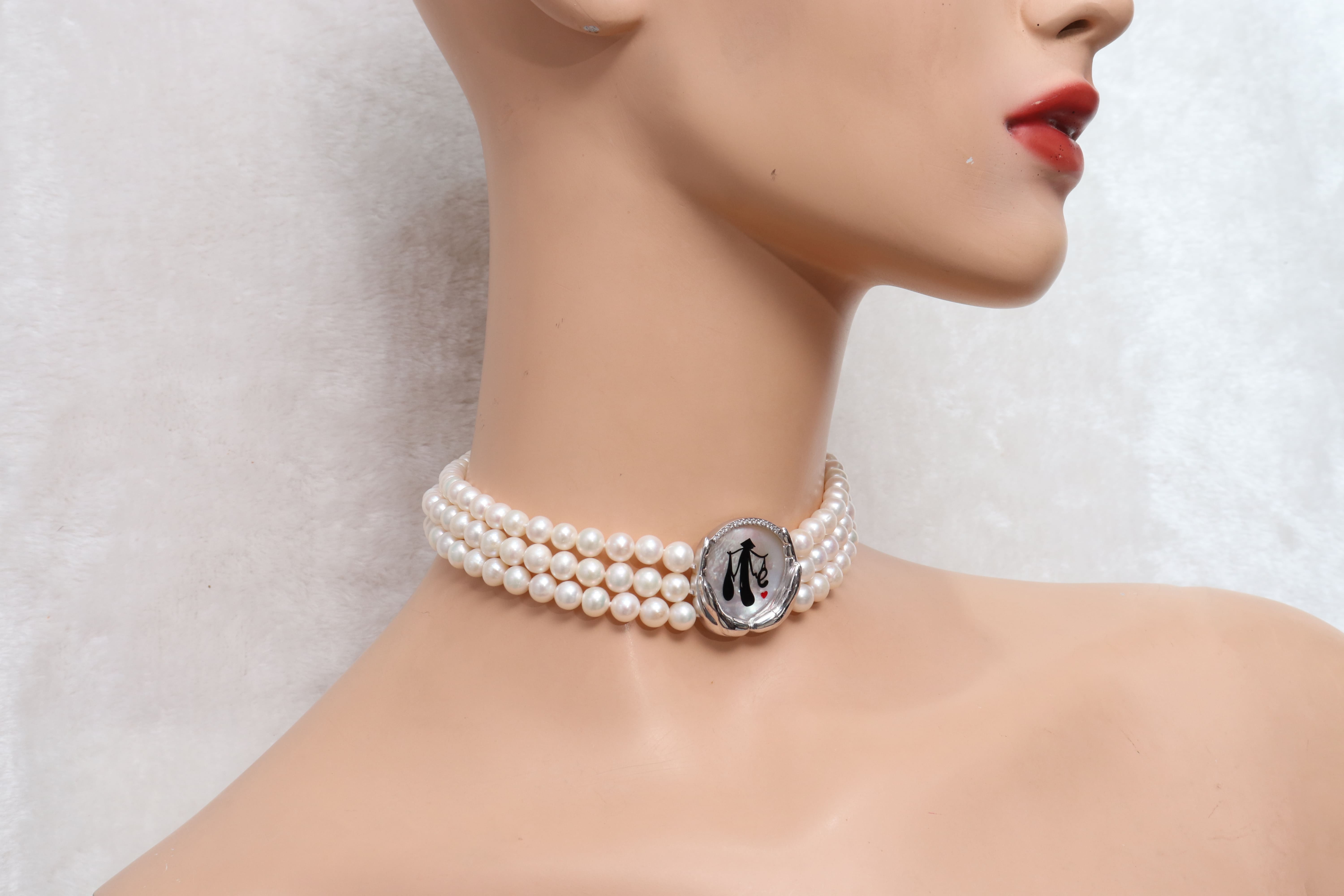 CHUỖI NGỌC TRAI DIANA HIGH NECK 8.0 MM